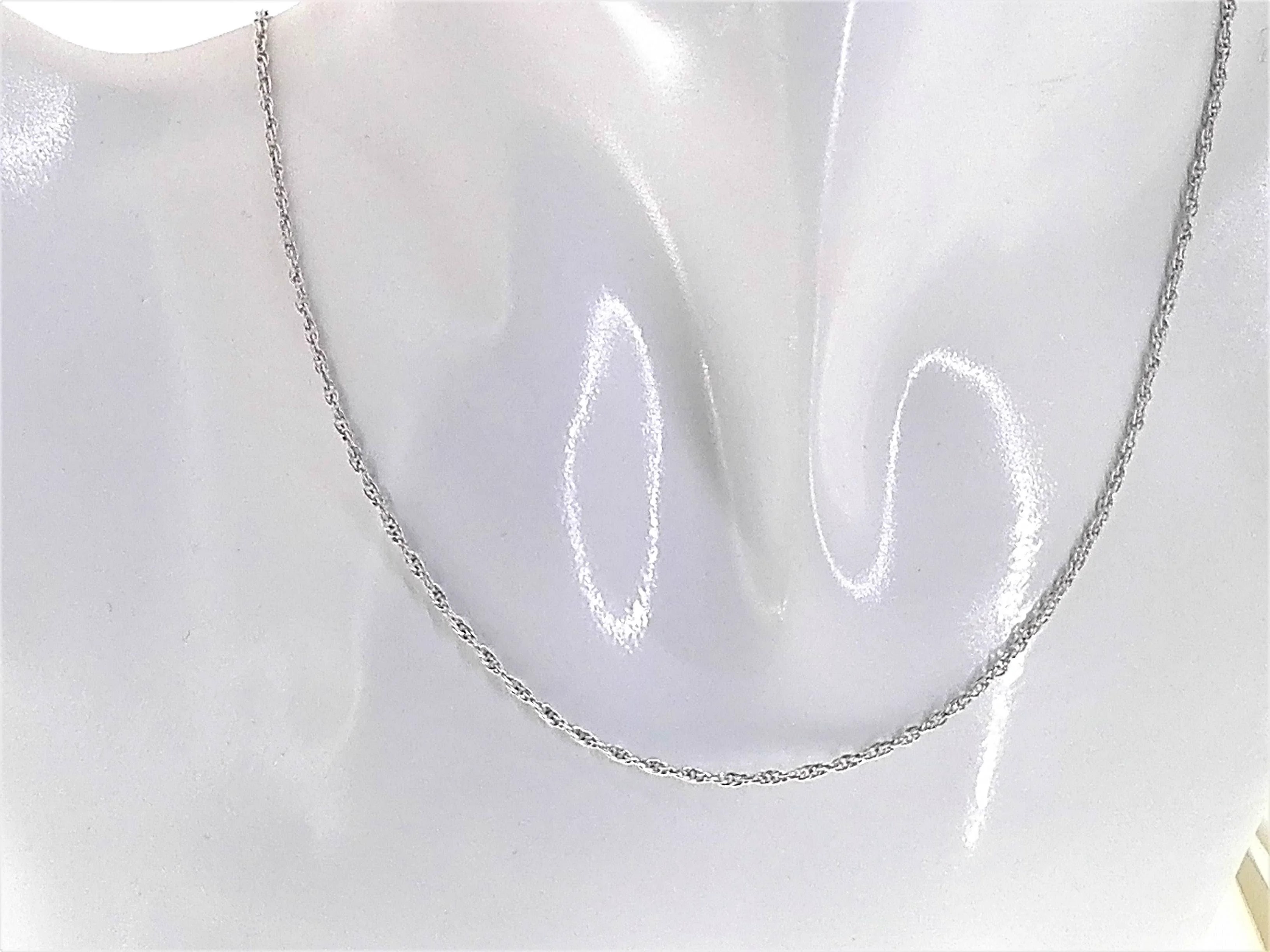 Collana 42,5 Cm Singapore Oro Bianco 18 Kt Carati Ct 750 3,20 Gr Donna - immagine 2