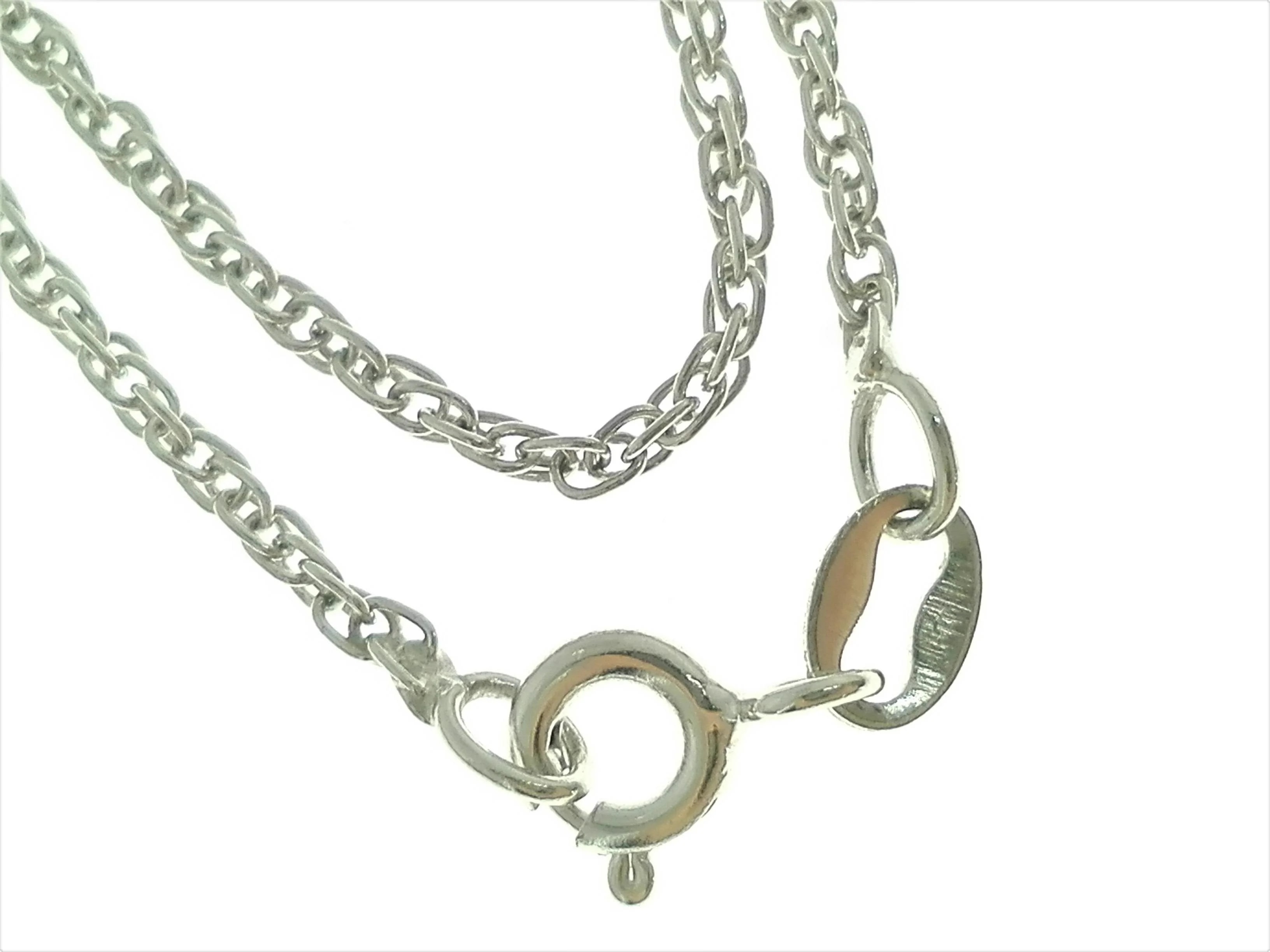 Collana 42,5 Cm Singapore Oro Bianco 18 Kt Carati Ct 750 3,20 Gr Donna - immagine 3