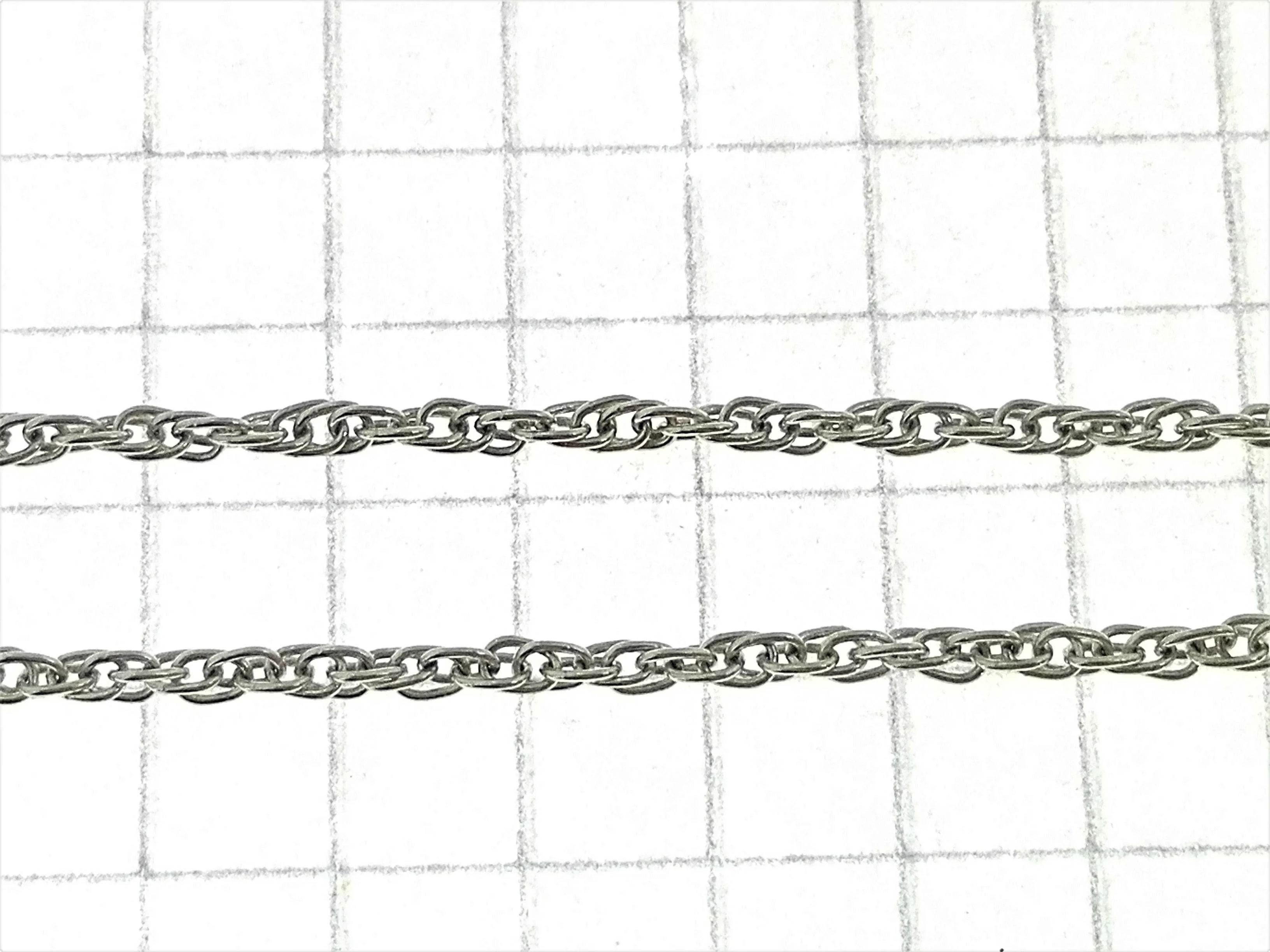 Collana 42,5 Cm Singapore Oro Bianco 18 Kt Carati Ct 750 3,20 Gr Donna - immagine 4