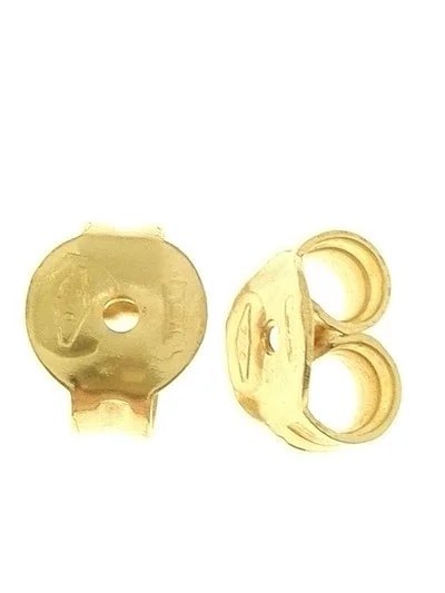 Farfalline Viti Medie Ricambio Orecchini Donna Oro 18 Kt Carati Ct 750 0,50 Gr