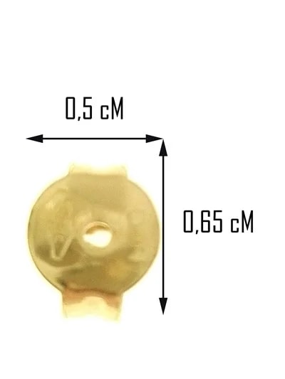 Farfalline Viti Medie Ricambio Orecchini Donna Oro 18 Kt Carati Ct 750 0,50 Gr - immagine 2