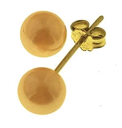 Orecchini Donna Bimba Bambina Perle arancione Oro Giallo 18 kt Carati Ct 750 0,60 Gr