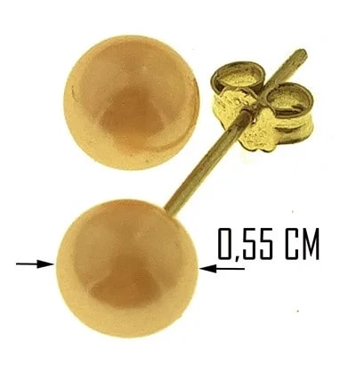 Orecchini Donna Bimba Bambina Perle arancione Oro Giallo 18 kt Carati Ct 750 0,60 Gr - immagine 2