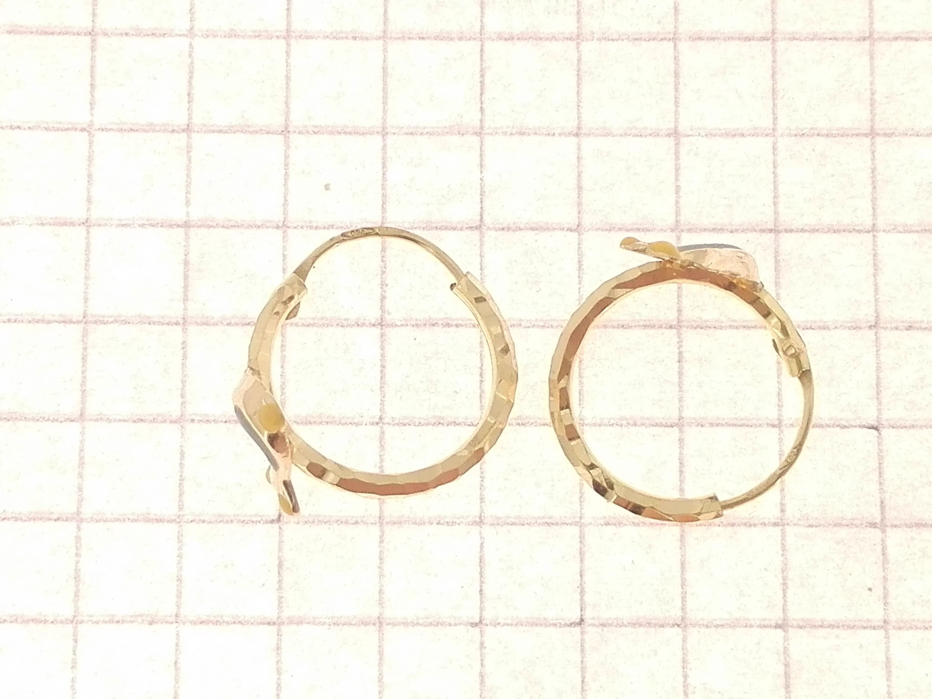 Orecchini Bimba Bambina Cerchio Oro Giallo 18 kt Carati Ct 750 0,95 Gr - immagine 3