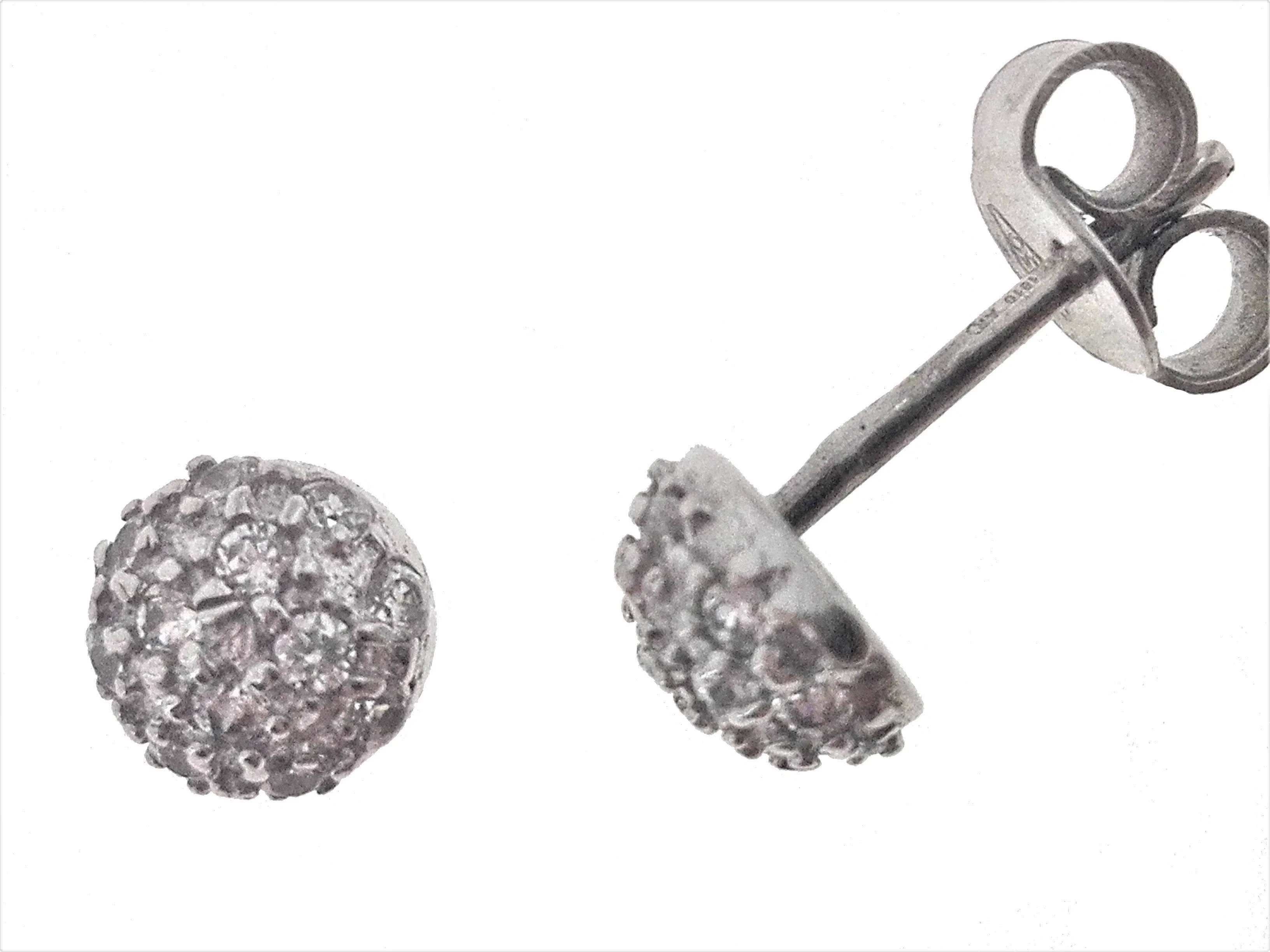 Orecchini Donna Oro 18 KT Carati Ct 750 1,40 GR Pavè di Zirconi