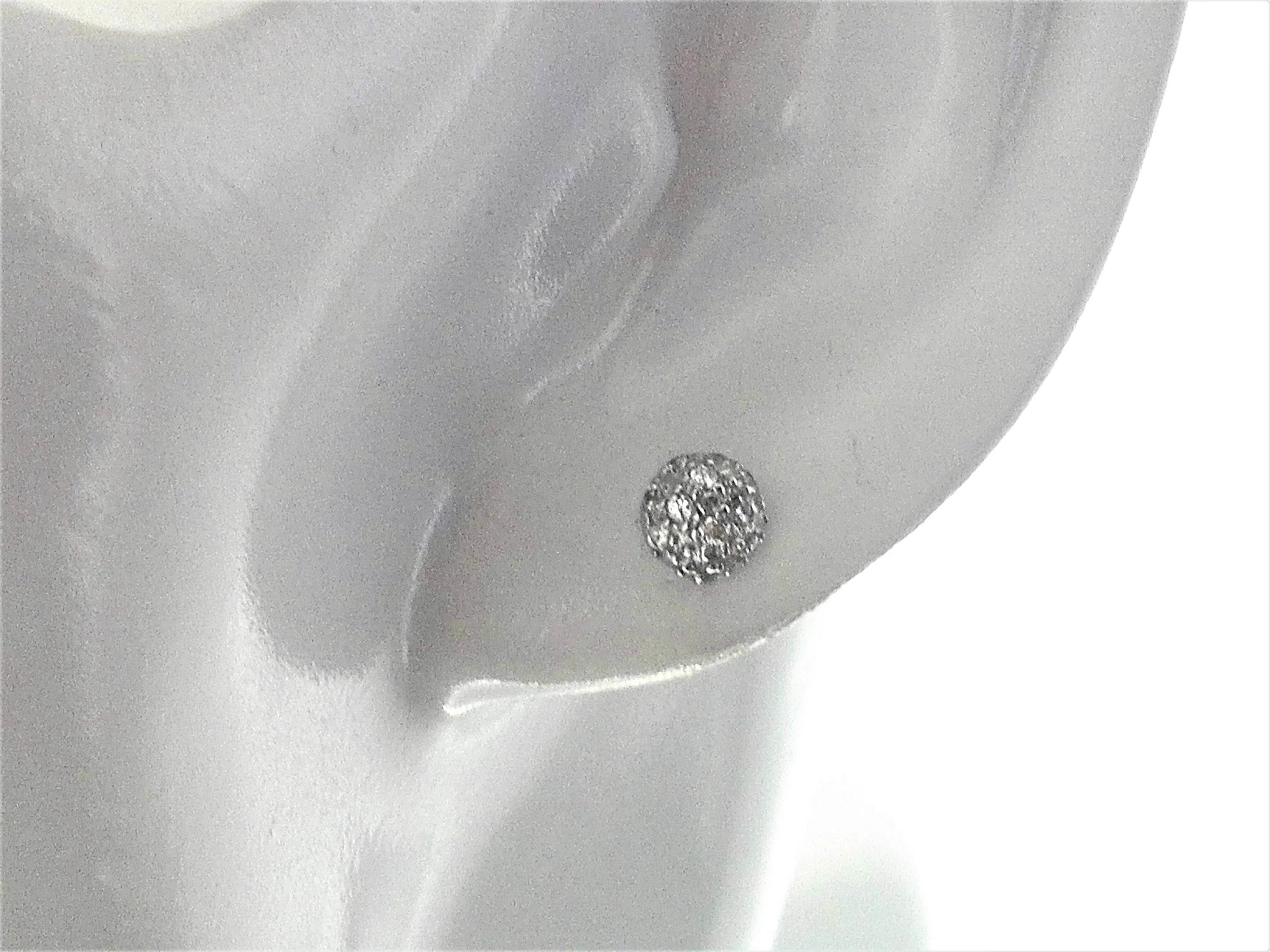 Orecchini Donna Oro 18 KT Carati Ct 750 1,40 GR Pavè di Zirconi - immagine 2
