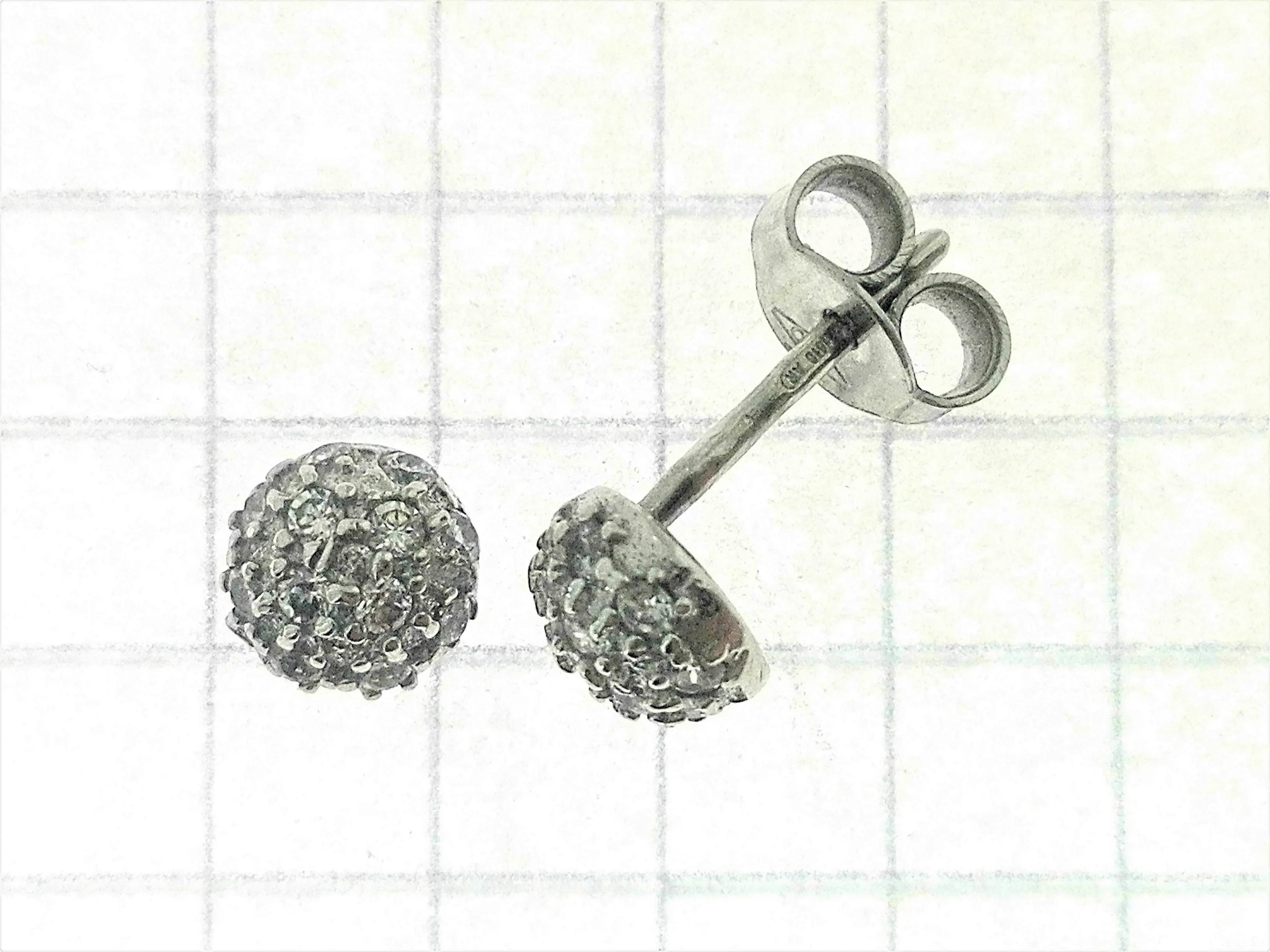 Orecchini Donna Oro 18 KT Carati Ct 750 1,40 GR Pavè di Zirconi - immagine 3