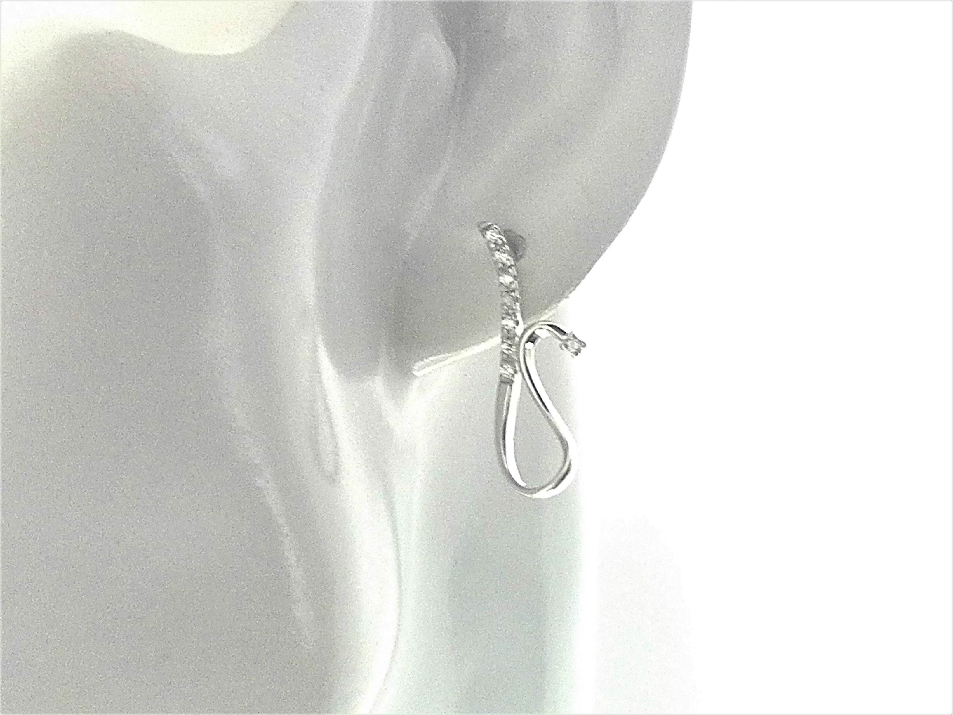 Orecchini Donna Oro Bianco 18 kt Carati Ct 750 3,60 Gr - immagine 2