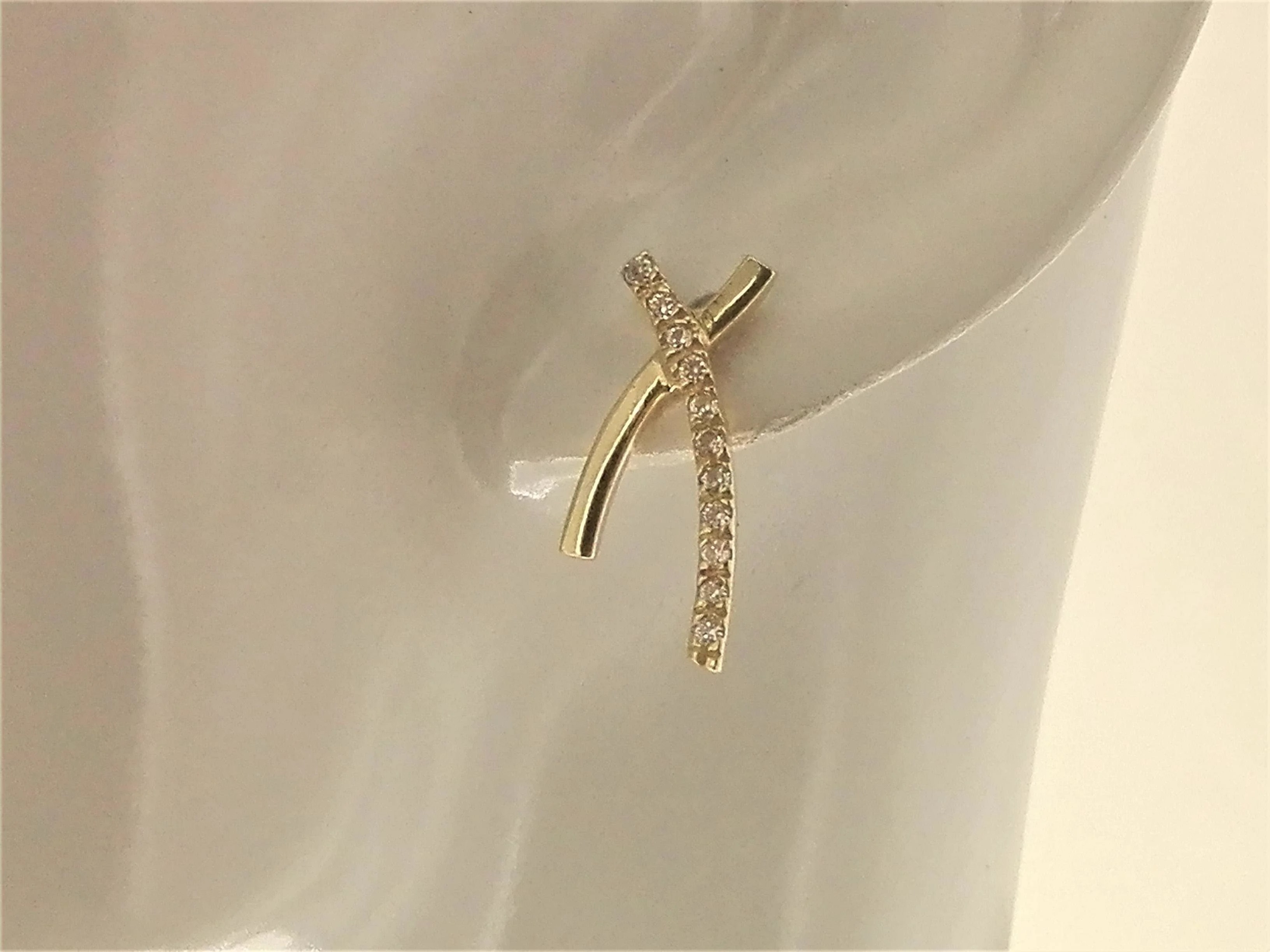 Orecchini Donna Oro Giallo 18 kt Carati Ct 750 4,30 Gr Zirconi Taglio Brillante - immagine 2