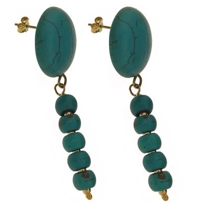 Orecchini Donna Pendenti Oro Giallo 18 kt Carati Ct 750 7,0 Gr