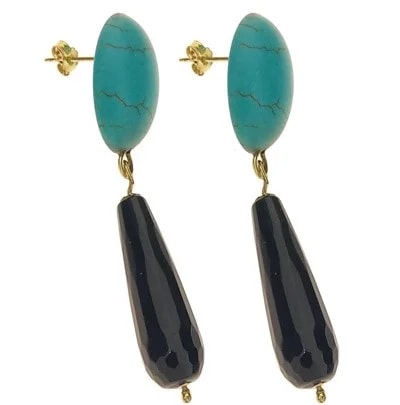 Orecchini Donna Pendenti Oro Giallo 18 kt Carati Ct 750 7,50 Gr - immagine 2