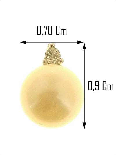 Orecchini Donna Perle Con Zirconi Oro Bianco 18 kt Carati Ct 750 1,90 Gr - immagine 3