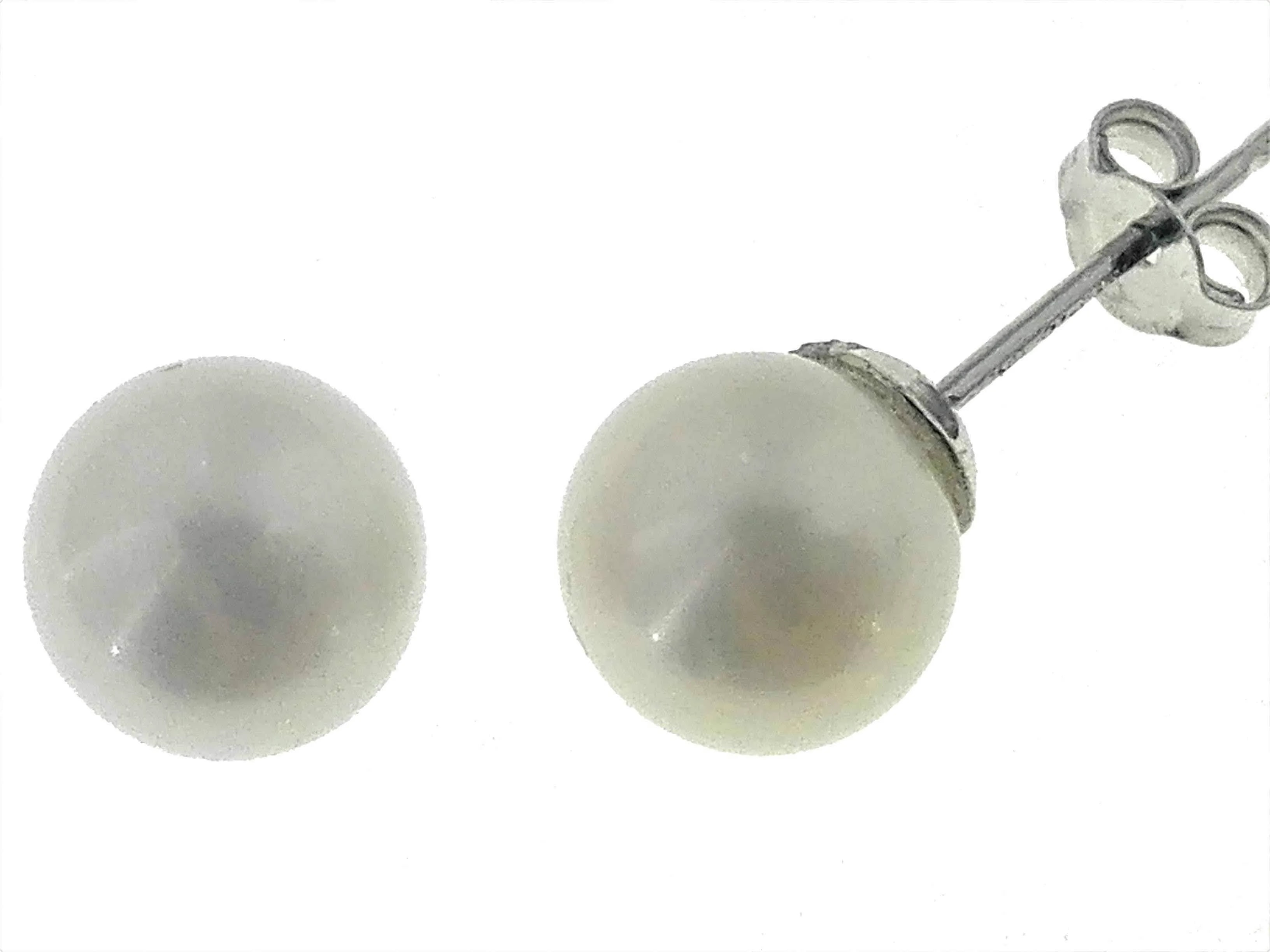 Orecchini Donna Perle Oro Bianco 18 kt Carati Ct 750 1,15 Gr
