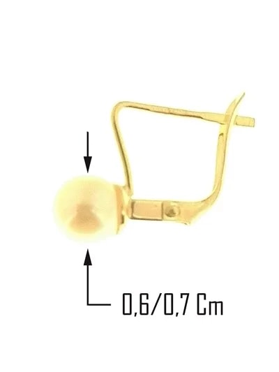 Orecchini Donna Perle Oro Giallo 18 kt Carati Ct 750 2,35 Gr Monachella Monachina - immagine 3