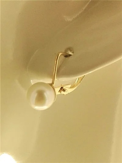 Orecchini Donna Perle Oro Giallo 18 kt Carati Ct 750 2,35 Gr Monachella Monachina - immagine 2
