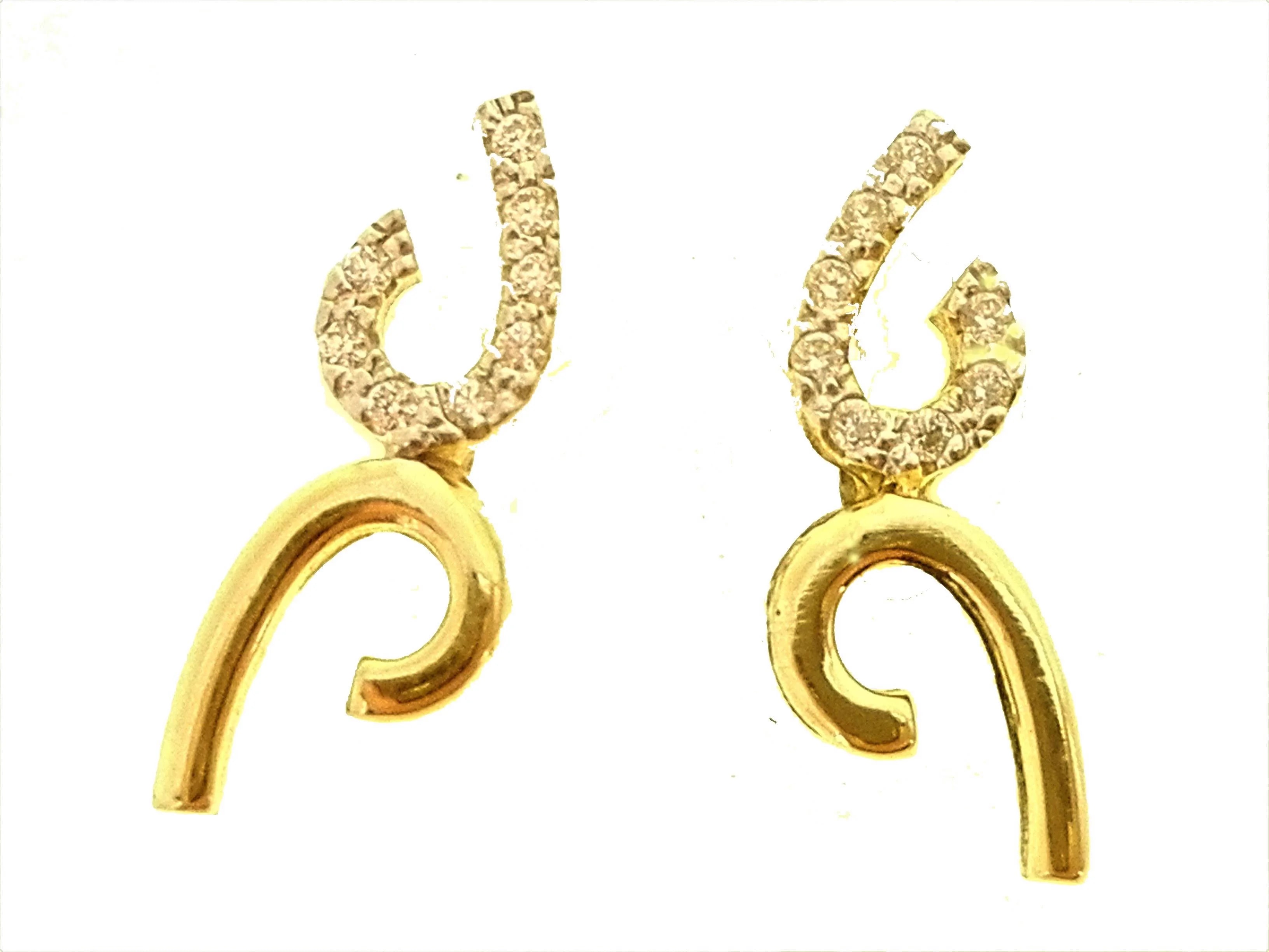Orecchini Donna Oro Giallo 18 kt Carati Ct 750 2,35 Gr Zirconi - immagine 3