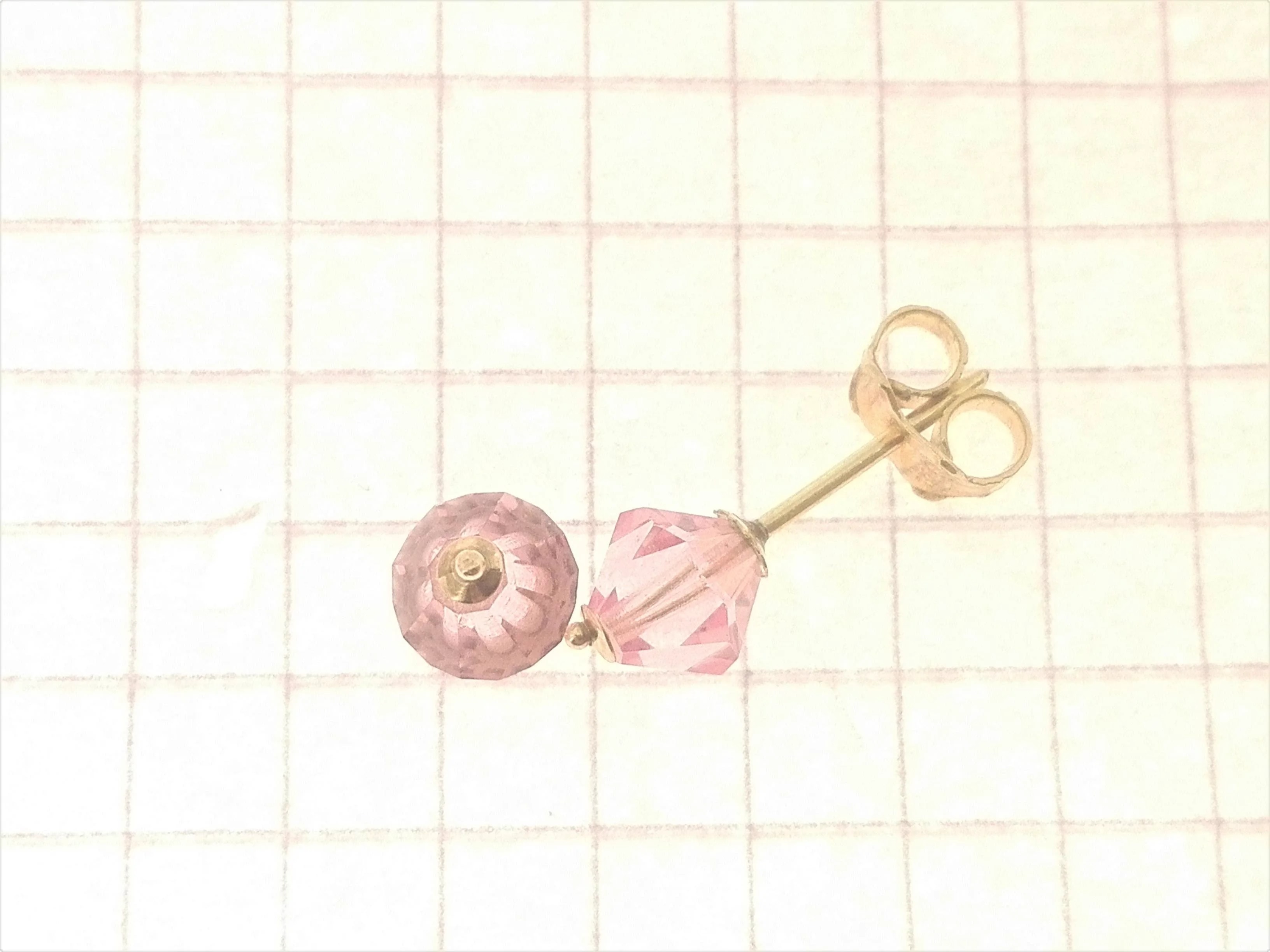 Orecchini Donna Ragazza Oro Giallo 18 Kt Carati Ct 750 1,0 Gr Swarovski Elements - immagine 3