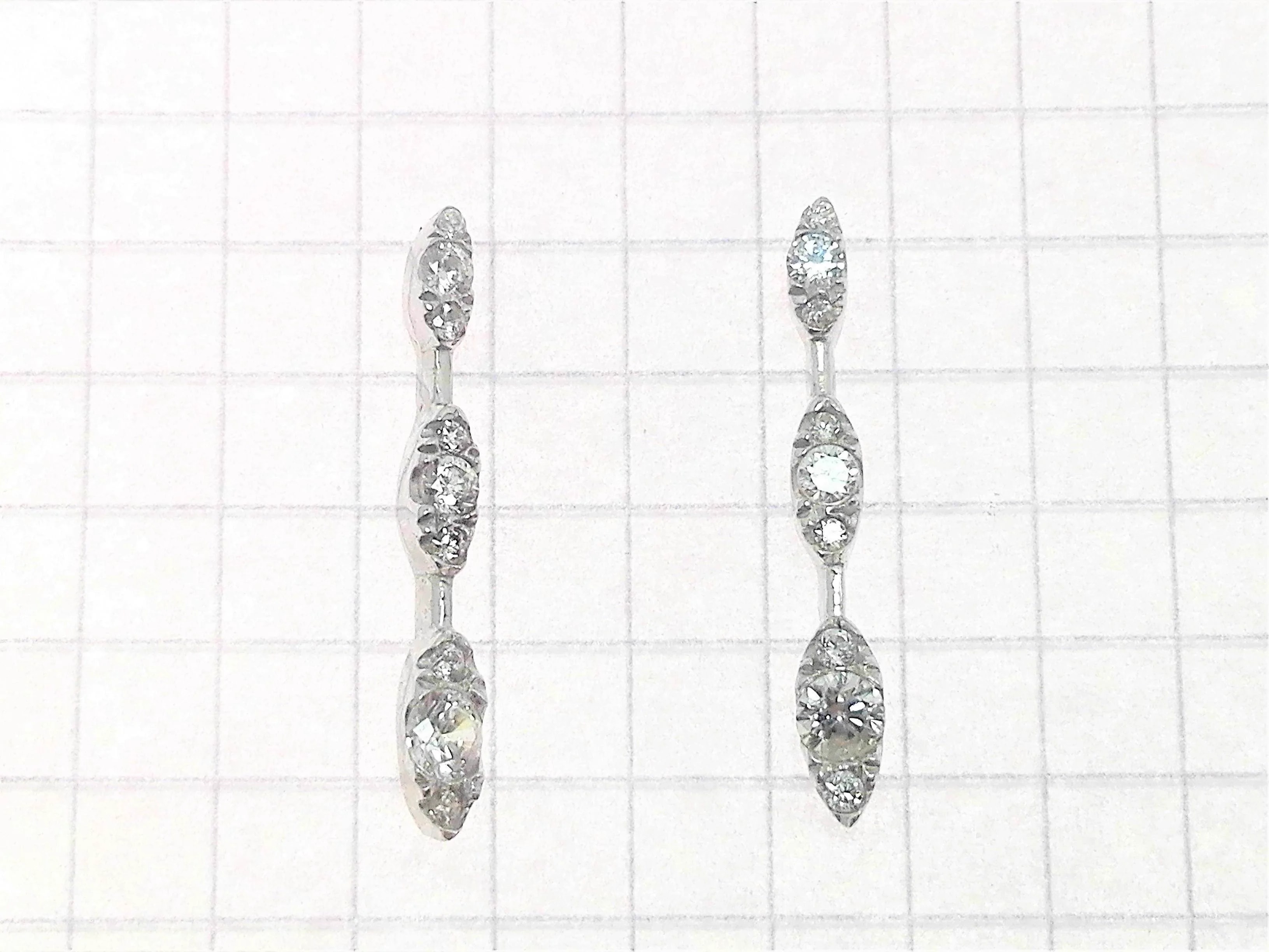 Orecchini Donna Trilogy Zirconi Taglio Brillante Oro Bianco 18 kt Carati Ct 750 - immagine 3