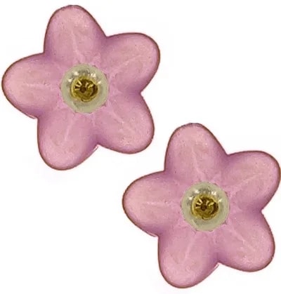 Orecchini Perle Bimba Bambina oro Giallo 18 Kt Carati Ct 750 0,65 Gr Otto Colori - immagine 4