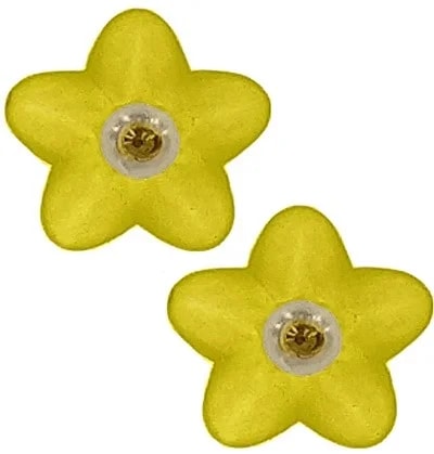 Orecchini Perle Bimba Bambina oro Giallo 18 Kt Carati Ct 750 0,65 Gr Otto Colori - immagine 6