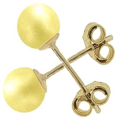 Orecchini Perle Bimba Bambina oro Giallo 18 Kt Carati Ct 750 0,55 Gr Cinque Colori - immagine 9