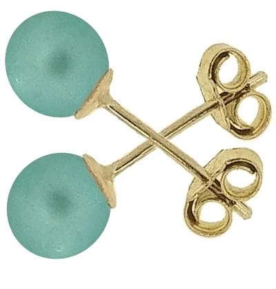 Orecchini Perle Bimba Bambina oro Giallo 18 Kt Carati Ct 750 0,55 Gr Cinque Colori - immagine 10