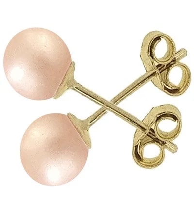 Orecchini Perle Bimba Bambina oro Giallo 18 Kt Carati Ct 750 0,55 Gr Cinque Colori - immagine 11