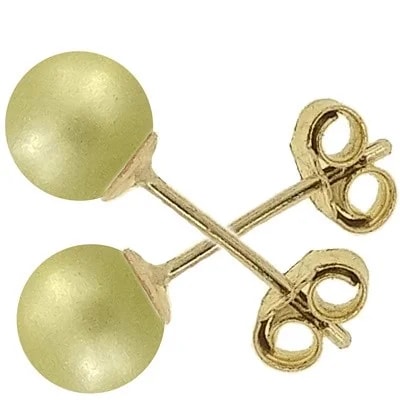 Orecchini Perle Bimba Bambina oro Giallo 18 Kt Carati Ct 750 0,55 Gr Cinque Colori - immagine 12