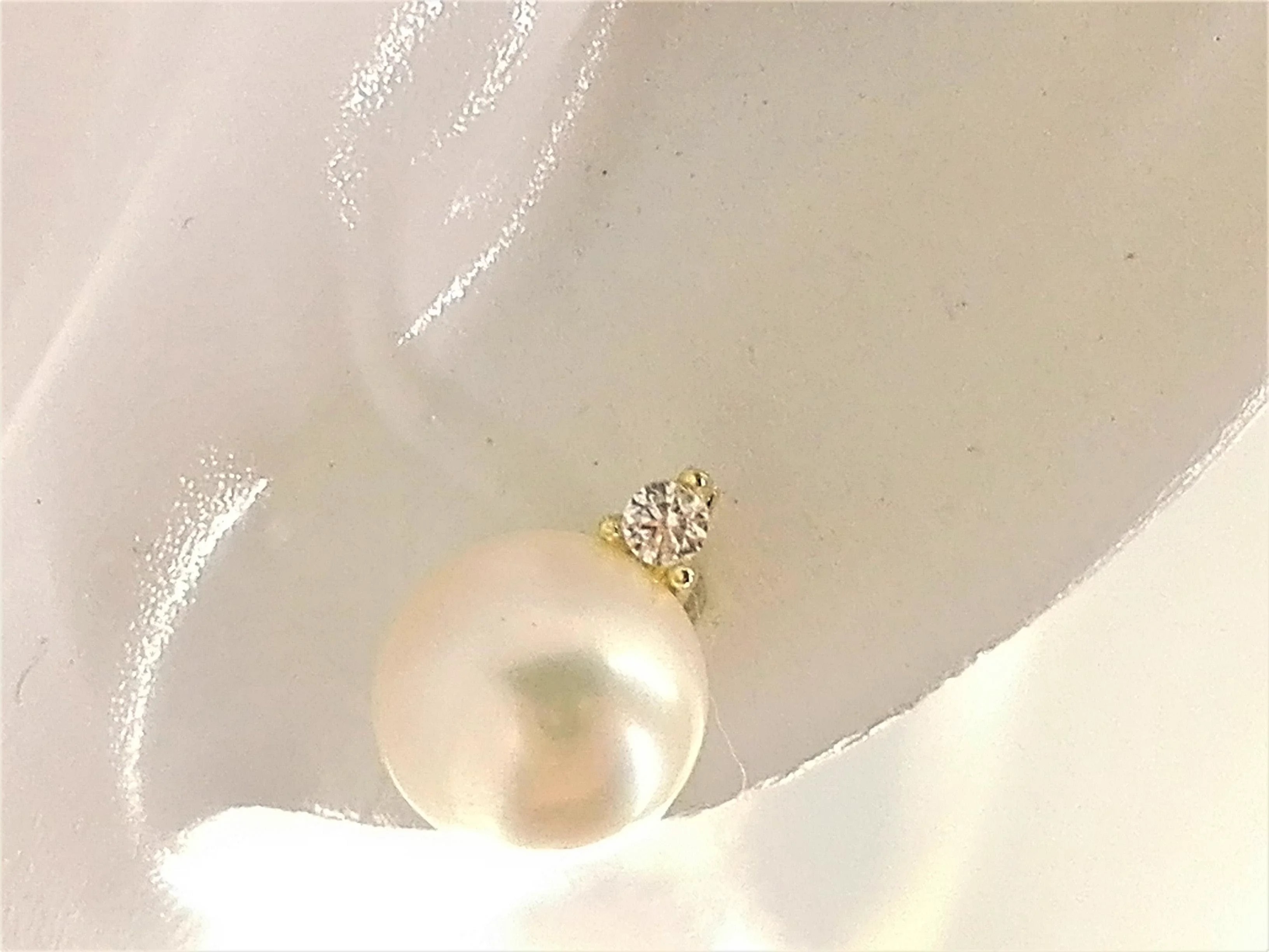 Orecchini Perle Punto Luce Donna Oro Giallo 18 Kt Carati Ct 750 2,40 Gr - immagine 2