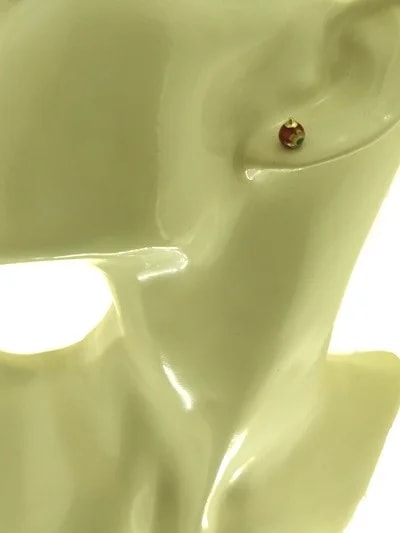 Orecchini Donna Bambina Oro Giallo 18 Kt Carati Ct 750 Gr 1,0 in vetro di Murano - immagine 3
