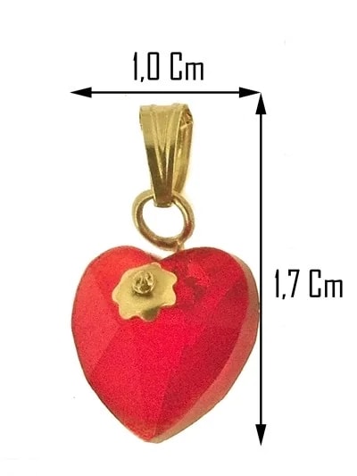 Ciondolo Pendente Cuore 8 colori oro Giallo Donna 18 Kt Carati Ct 750 0,7Gr - immagine 9
