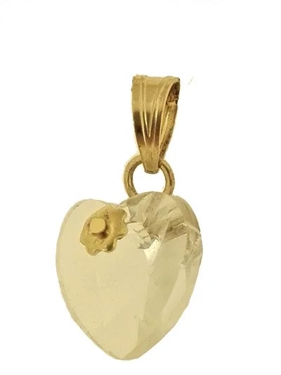Ciondolo Pendente Cuore 8 colori oro Giallo Donna 18 Kt Carati Ct 750 0,7Gr - immagine 4