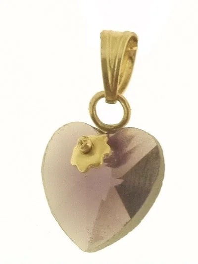 Ciondolo Pendente Cuore 8 colori oro Giallo Donna 18 Kt Carati Ct 750 0,7Gr - immagine 7