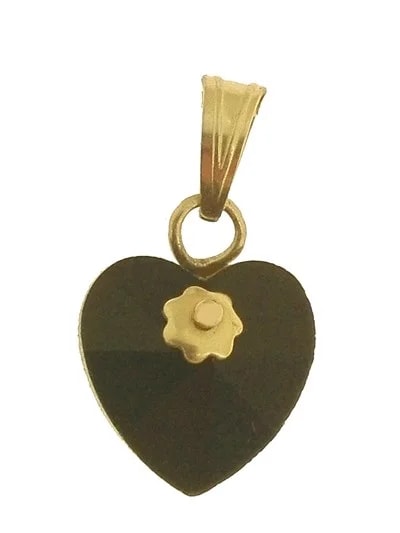 Ciondolo Pendente Cuore 8 colori oro Giallo Donna 18 Kt Carati Ct 750 0,7Gr - immagine 6